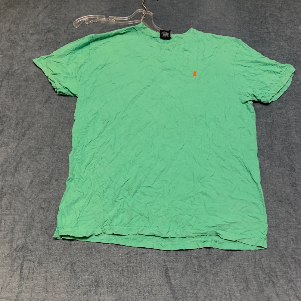 Polo Ralph Lauren T Shirt Mens Medium Green Embroidered Logo Casual Short Sleeve